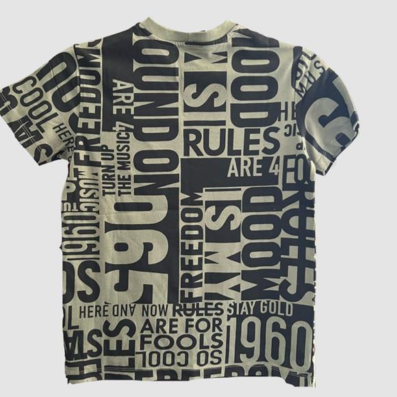 United Colors of Benetton Boys Graphic T-Shirt Olive/Black, NWOT-Sz 8-9 year old - Picture 4 of 7